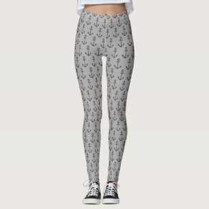 eenvoudig nautisch ANKER patroon Leggings