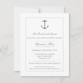 Eenvoudig Nautisch Anker repetitie diner | Wit Kaart (Voorkant)