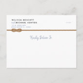 Eenvoudig nautisch ⛵ De knoop binden Save The Date Aankondigingskaart (Achterkant)