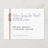 Eenvoudig nautisch ⛵ De knoop binden Save The Date Aankondigingskaart (Voorkant)