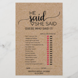 Eenvoudig nep Kraft Hij zei Zij zei spel