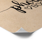 Eenvoudig nep-kraft kalligrafie fotohokje bord poster (Hoek)