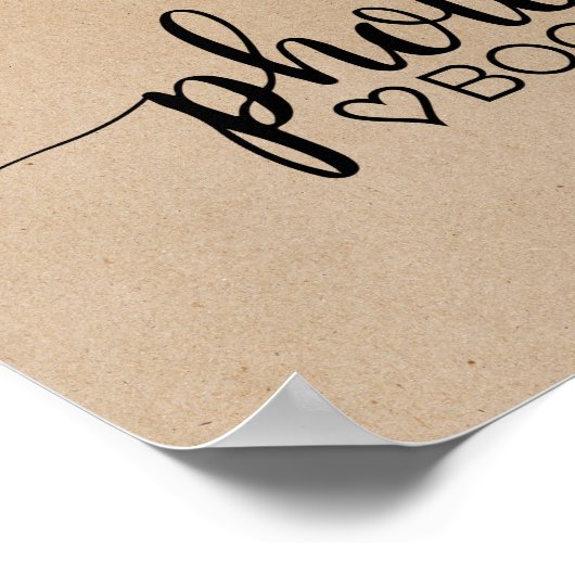 Eenvoudig nep-kraft kalligrafie fotohokje bord poster (Hoek)