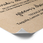 Eenvoudig nep-kraft Signature Drankenbord Poster (Hoek)