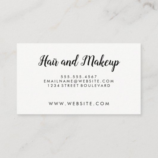 Eenvoudig / Nep leer en gouden afwerking Visitekaartje (Achterkant)