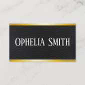 Eenvoudig / Nep leer en gouden afwerking Visitekaartje (Voorkant)