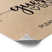 Eenvoudig nepkraft-kalligrafie gastboek teken poster (Hoek)