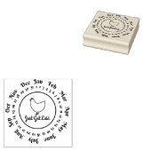 Eenvoudig net met een lege kippen-kartonnen doos rubberstempel (Gestempeld)