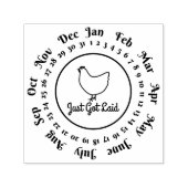 Eenvoudig net met een lege kippen-kartonnen doos zelfinktende stempel (Design)