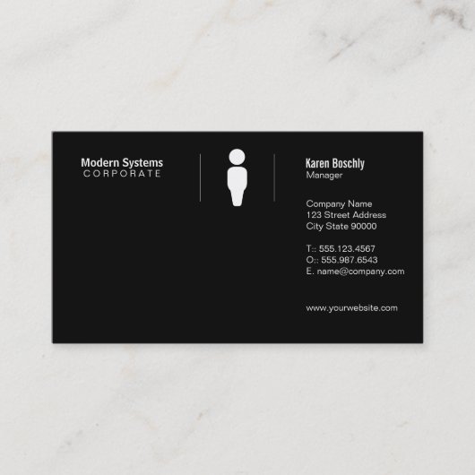 Eenvoudig net visitekaartje (Voorkant)