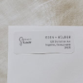Eenvoudig neutraal Baby shower retouradres Etiket