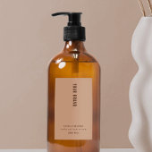 Eenvoudig neutraal Beige Chic Product Waterdicht L Voedselcontainer Etiket