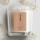 Eenvoudig neutraal Beige Chic Product Waterdicht L Voedselcontainer Etiket