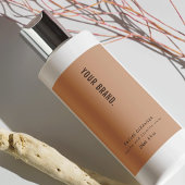 Eenvoudig neutraal Beige Chic Product Waterdicht L Voedselcontainer Etiket