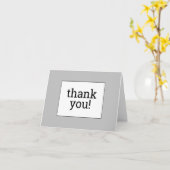 Eenvoudig, neutraal, respectabel "dank u!" kaart (Gele Bloem)