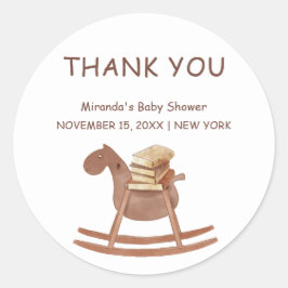 Eenvoudig Nieuw Chapter Book Baby shower Welkom Ronde Sticker