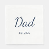 Eenvoudig nieuw pap minimalistisch Vaderdag Servet (Voorkant)