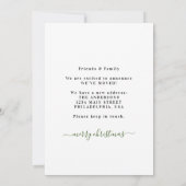 Eenvoudig nieuw THUIS voor Feestdagen met grote fo Aankondiging (Achterkant)