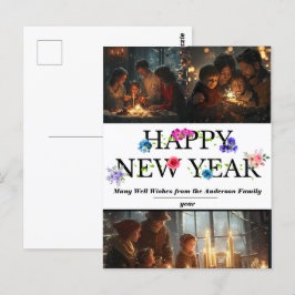 Eenvoudig Nieuwjaar Celebration Briefkaart