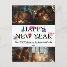 Eenvoudig Nieuwjaar Celebration Briefkaart