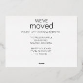 Eenvoudig nieuwjaar nieuwe Home Movement Photo Hol Folie Feestdagenkaart (Achterkant)