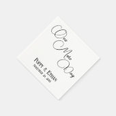 Eenvoudig nog een dag bruiloft viering servet (Hoek)