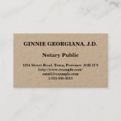 Eenvoudig Notarisch Openbaar Visitekaartje (Voorkant)