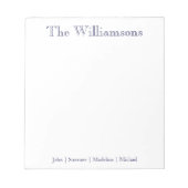 Eenvoudig Notitieblok van de Navy Blue Family (Voorkant)