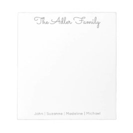 Eenvoudig Notitieblok voor grijze Script-reeks