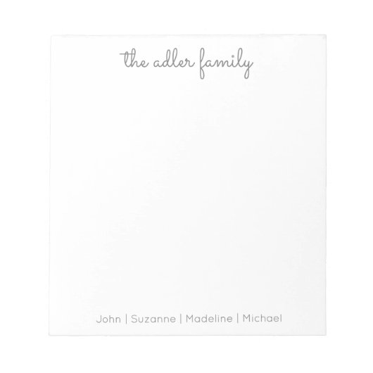 Eenvoudig Notitieblok voor grijze Script-reeks (Voorkant)