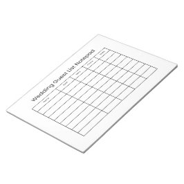 Eenvoudig notitieblok voor huwelijksgastenlijst