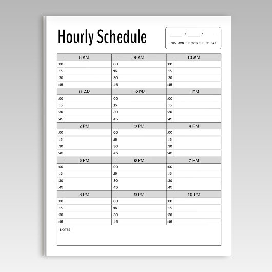 Eenvoudig Notitieblok voor uurrooster