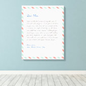 Eenvoudig Notitieboek handgeschreven liefdesbrief Canvas Afdruk (Insitu (Houten vloer))