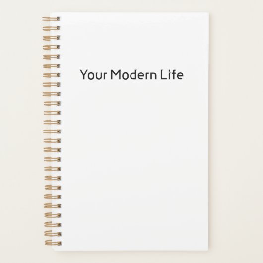 Eenvoudig notitieboek / planner - uw moderne leven (Voorkant)