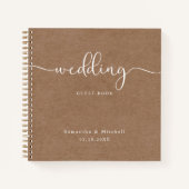 Eenvoudig Notitieboek Rustic Wedding Guestbook (Voorkant)