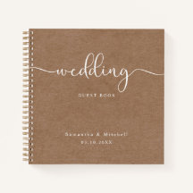 Eenvoudig Notitieboek Rustic Wedding Guestbook