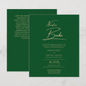 Eenvoudig Nuestra BODA Spaanse Huwelijksuitnodigin (Voorkant / Achterkant)