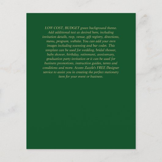 Eenvoudig Nuestra BODA Spaanse Huwelijksuitnodigin (Achterkant)