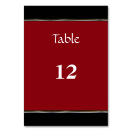 Eenvoudig nummer van de zwarte en rode bruiloft kaart