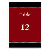 Eenvoudig nummer van de zwarte en rode bruiloft kaart (Voorkant)