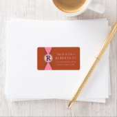 Eenvoudig nummer van het grondrood Monogram Etiket (Insitu)