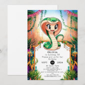 Eenvoudig Oerwoud Snake Verjaardag Kaart (Voorkant / Achterkant)