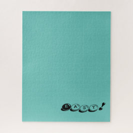 Eenvoudig of Jouw tekst vast blauw, hard, moeilijk Legpuzzel