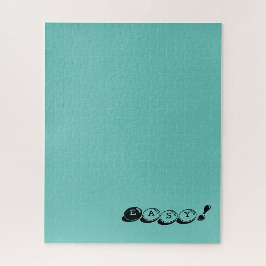 Eenvoudig of Jouw tekst vast blauw, hard, moeilijk Legpuzzel (Verticaal)