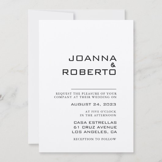 Eenvoudig officieel Kraft Weddenschap Kaart (Voorkant)