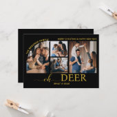 Eenvoudig Oh Hert Wat een jaar Photo Collage Kerst Kaart (Voorkant / Achterkant in situ)