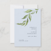 Eenvoudig olievlek Dusty Blue Wedding Save The Date (Voorkant)