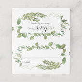 Eenvoudig olievraaghuwelijk plaatskaartje (Buitenkant ongevouwen)