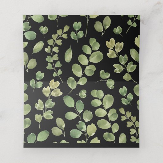 Eenvoudig olievraaghuwelijk plaatskaartje (Binnenkant ongevouwen)