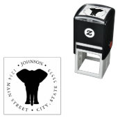  eenvoudig olifant retour label  zelfinktende stempel (In situ)